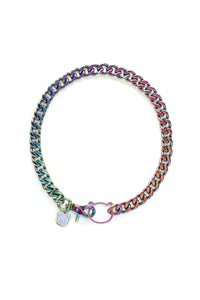 Iridescent Cuban Chain Necklace